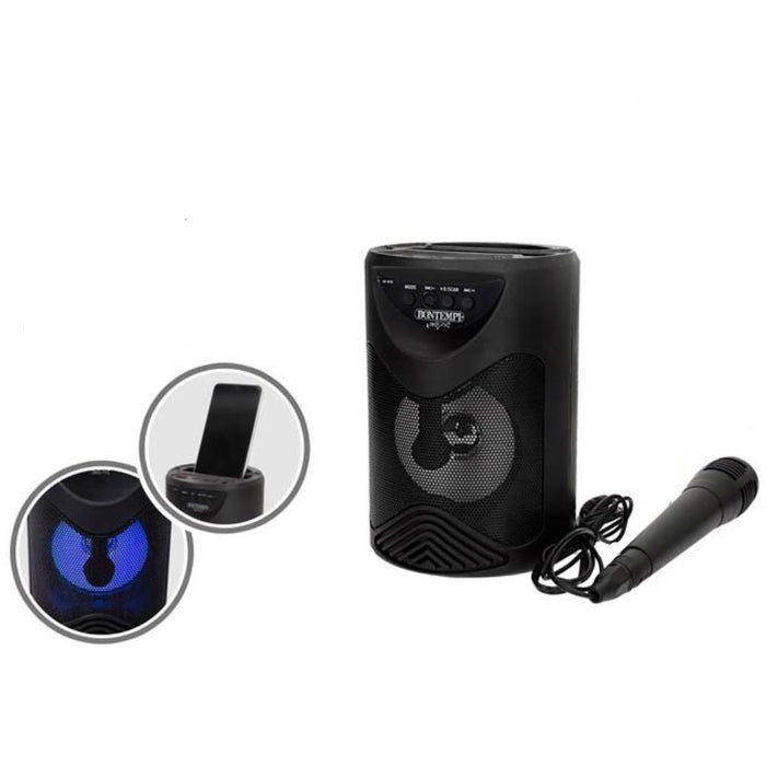 Karaoke Wireless com Microfone e Luz 50W