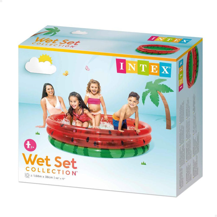 Piscina Insuflável Intex com 3 Aros Melancia 168x38cm