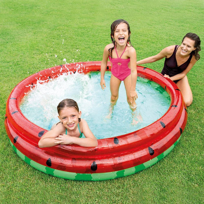 Piscina Insuflável Intex com 3 Aros Melancia 168x38cm