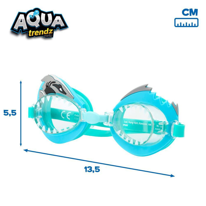 Óculos e Lançador de Água Aqua Trendz Tubarão Azul