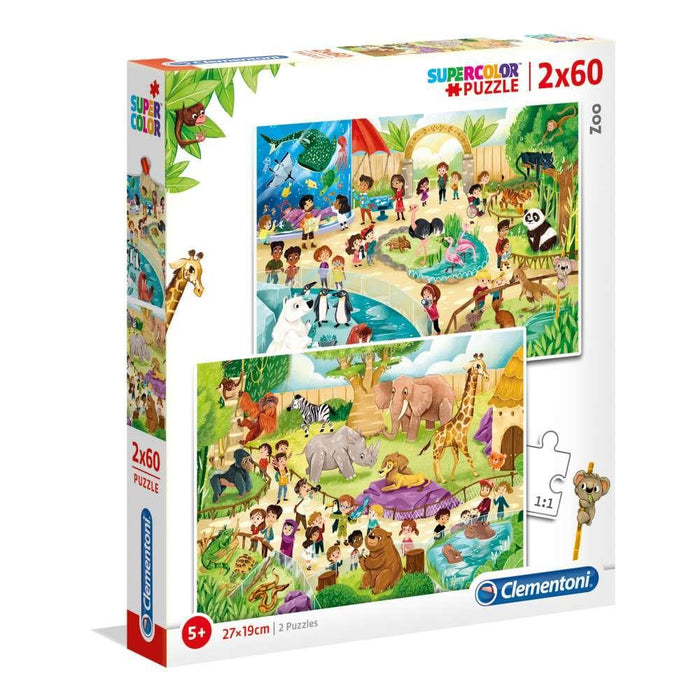 Clementoni Puzzle Zoológico 2x60 Piezas