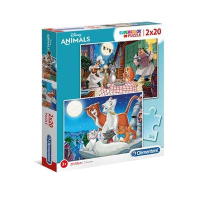 2 Puzzles Disney Animal Friends 20 Peças