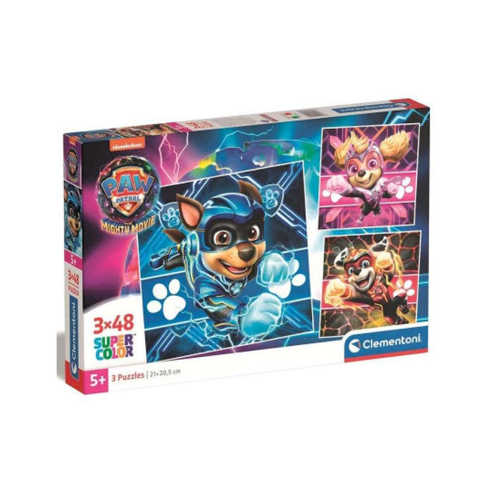 3 Puzzles Paw Patrol Mighty Movie 48 Peças