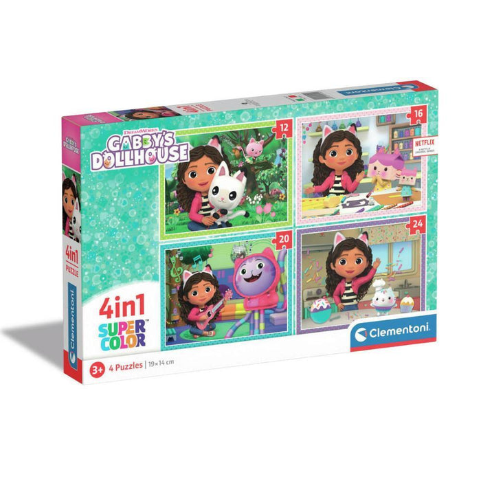 4 Puzzles Progressivos Gabby´s Dollhouse 12 a 24 Peças