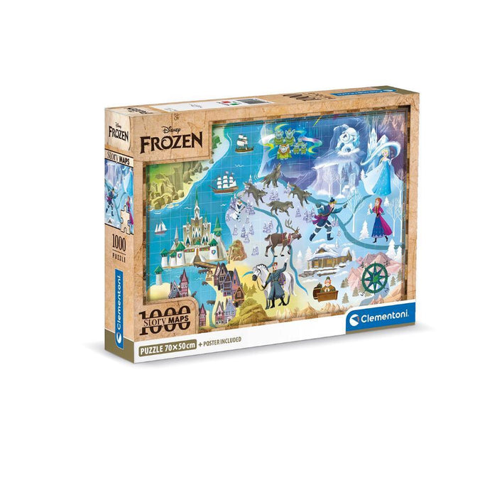 Puzzle Disney Frozen Story Maps 1000 Peças