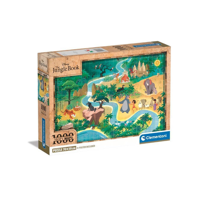 Puzzle Livro da Selva Disney Story Maps 1000 Peças