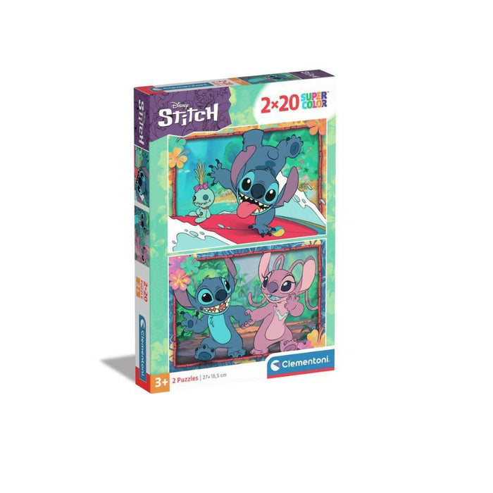 2 Puzzles Disney Stitch 20 Peças