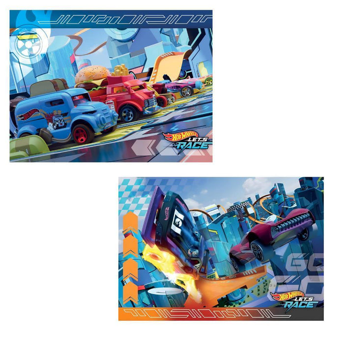 2 Puzzles Hotwheels Let´s Race 60 Peças