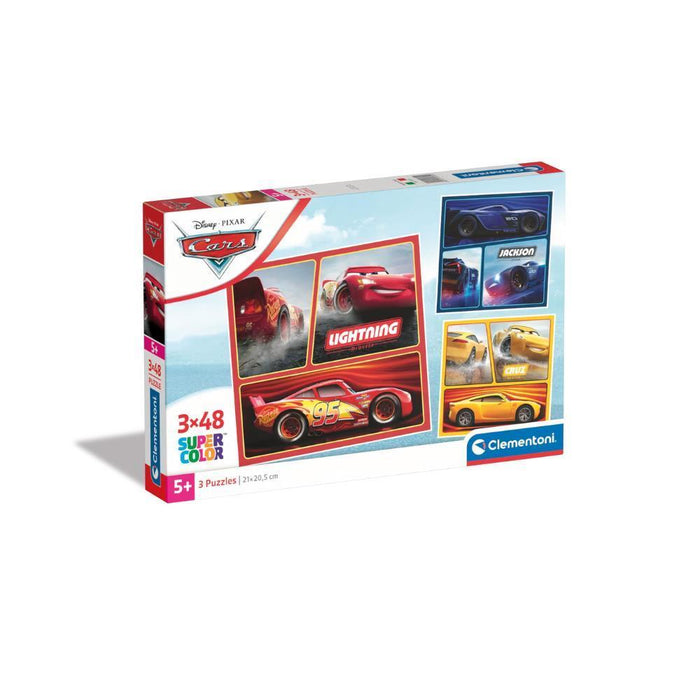 3 Puzzles Disney Cars 48 Peças