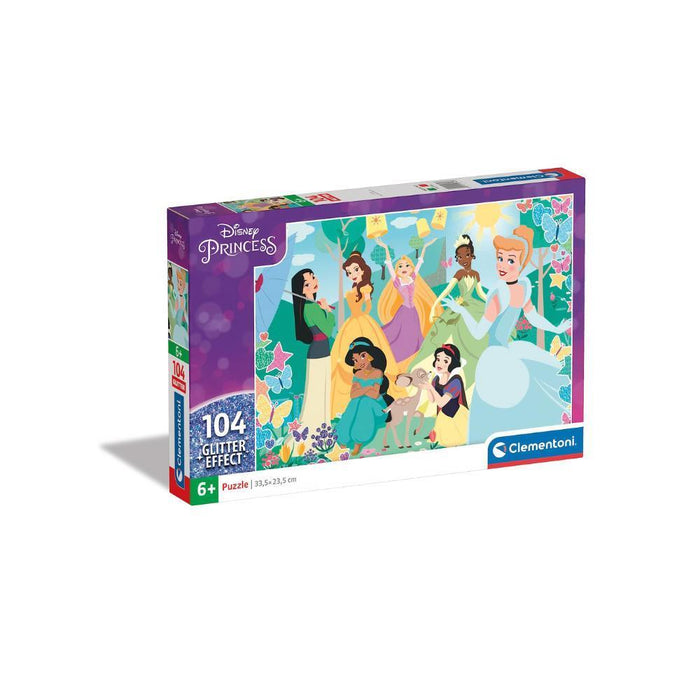 Puzzle Princesas Disney Glitter 104 Peças