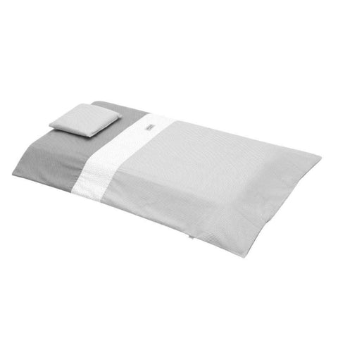 Conjunto de 3 Peças para Cama Vichy Cinza 100 x 140cm