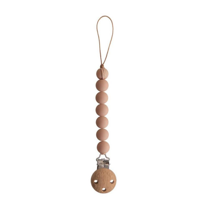 Corrente de Chupeta em Silicone Halo Pale Taupe