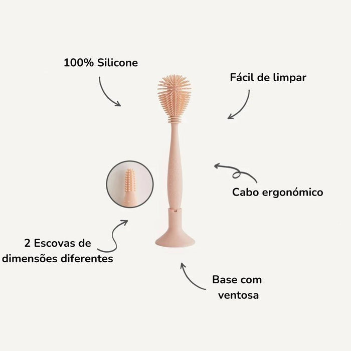 Blush Silicone Bottle Brush