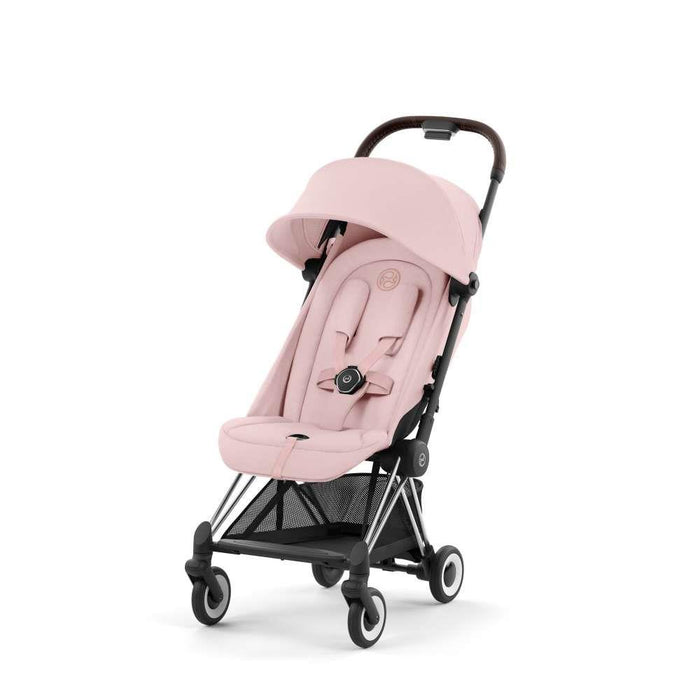 Cochecito Cybex Coya Chrome marrón oscuro rosa melocotón