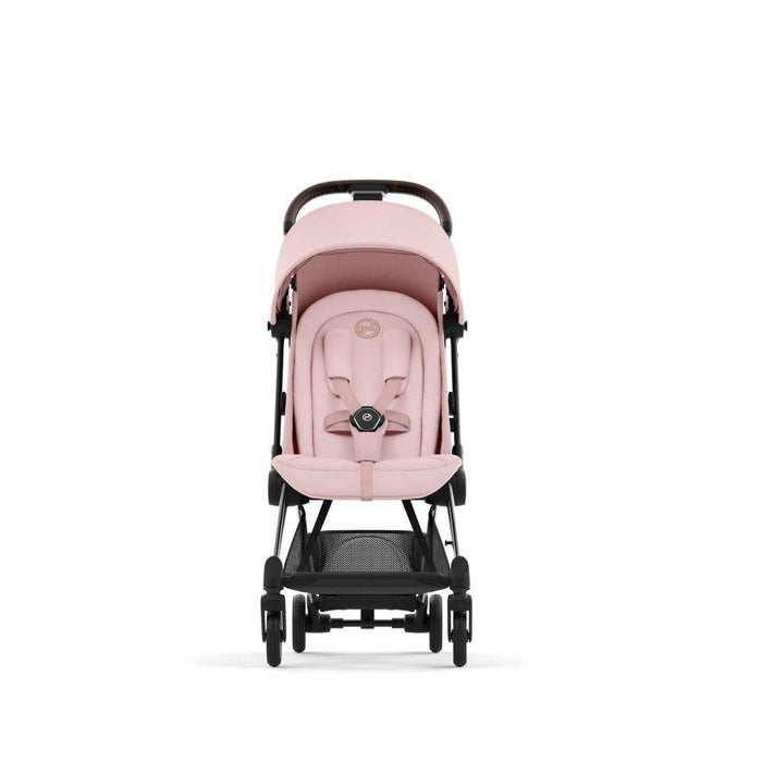 Cybex Coya Chrome Dark Brown Peach Pink Stroller