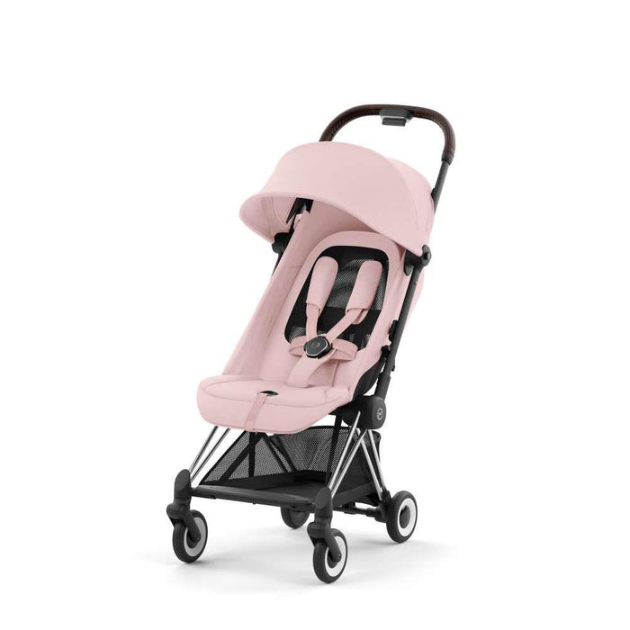 Cochecito Cybex Coya Chrome marrón oscuro rosa melocotón