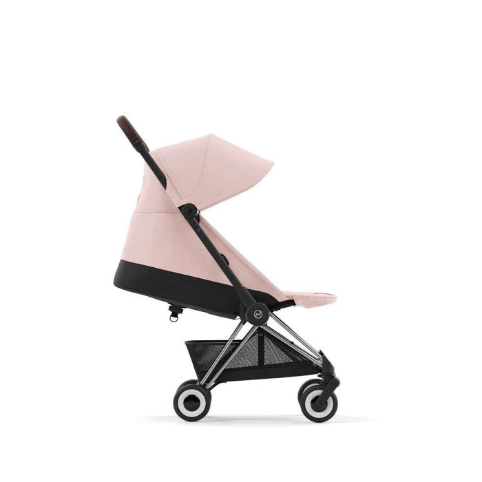 Cochecito Cybex Coya Chrome marrón oscuro rosa melocotón