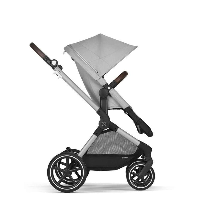 Carrinho Cybex Eos Lux 2 em 1 SLV Lava Grey - Chassis Prateado