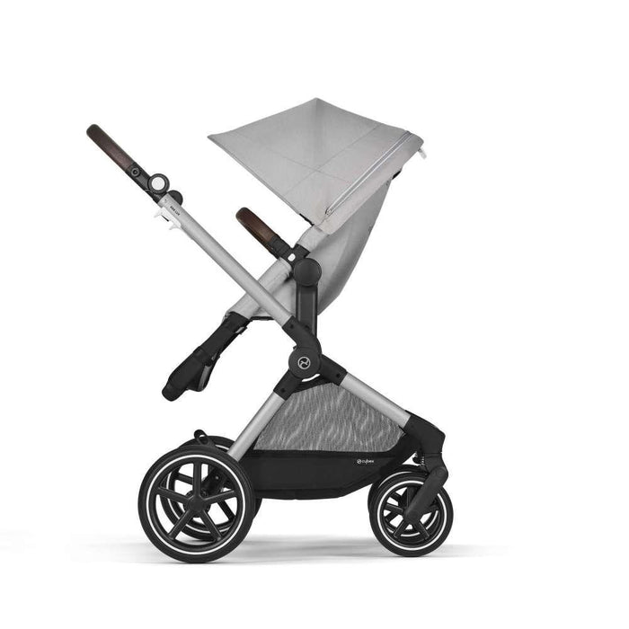 Carrinho Cybex Eos Lux 2 em 1 SLV Lava Grey - Chassis Prateado