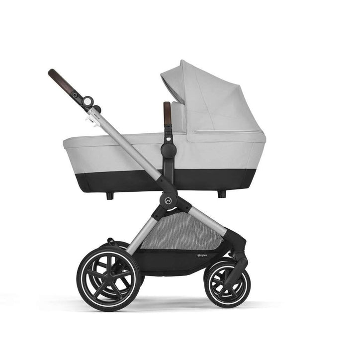 Carrinho Cybex Eos Lux 2 em 1 SLV Lava Grey - Chassis Prateado