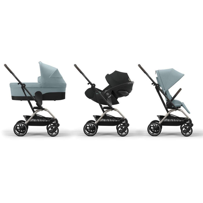 Carrinho Cybex Eezy S Twist+2 TPE Stormy Blue - Chassis Taupe