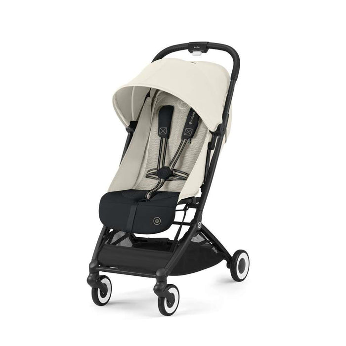 Carrinho Cybex Orfeo Black Canvas White - Chassis Preto