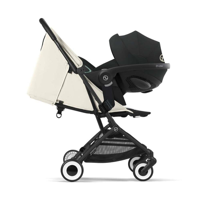 Carrinho Cybex Orfeo Black Canvas White - Chassis Preto