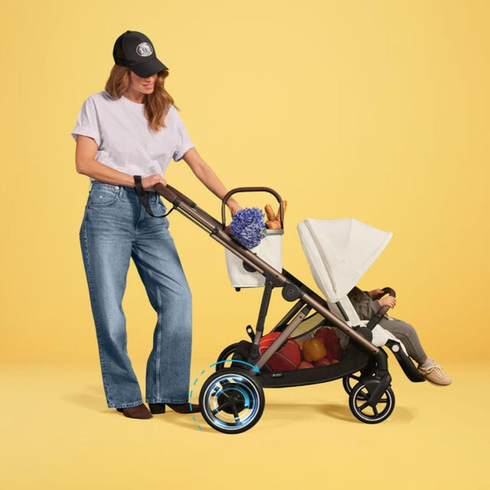 Carrinho Cybex e-Gazelle S TPE Stormy Blue - Chassis Taupe