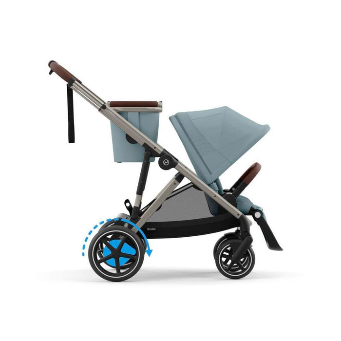 Carrinho Cybex e-Gazelle S TPE Stormy Blue - Chassis Taupe