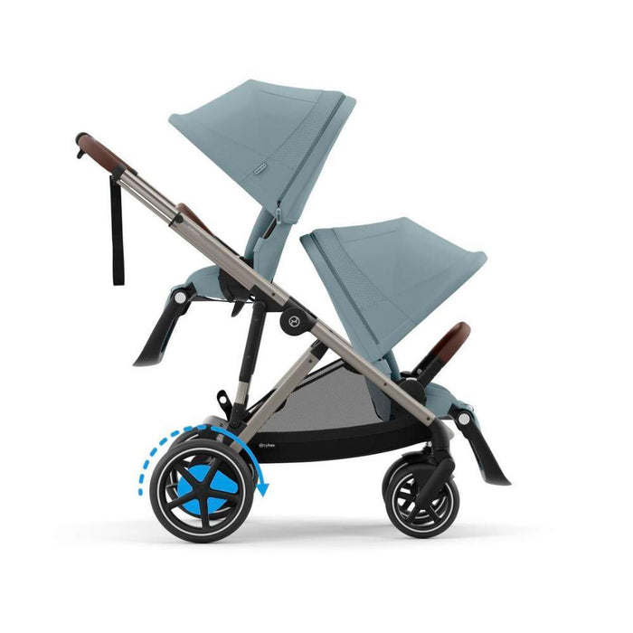 Carrinho Cybex e-Gazelle S TPE Stormy Blue - Chassis Taupe