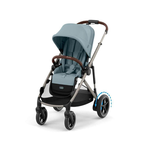 Cochecito Cybex e-Gazelle S TPE Stormy Blue - Chasis color topo