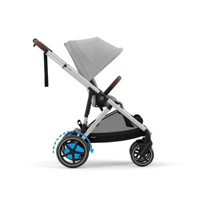 Carrinho Cybex e-Gazelle S SLV Stone Grey - Chassis Prateado