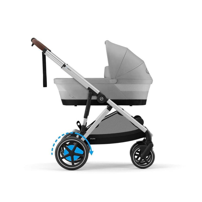 Cybex e-Gazelle S SLV Stone Grey Stroller - Silver Chassis