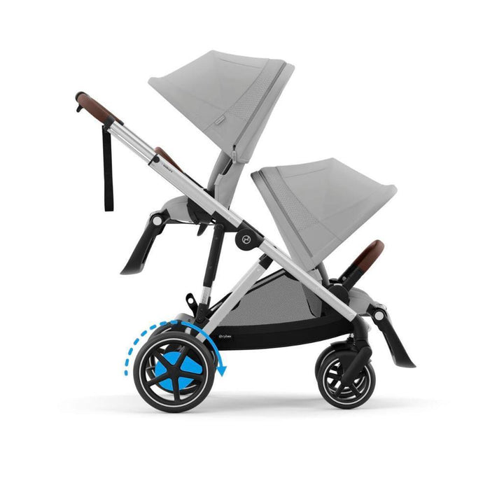 Cybex e-Gazelle S SLV Stone Grey Stroller - Silver Chassis