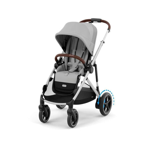 Cybex e-Gazelle S SLV Stone Grey Stroller - Silver Chassis