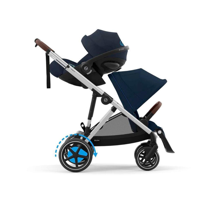 Cybex e-Gazelle S SLV Ocean Blue Stroller - Silver Chassis