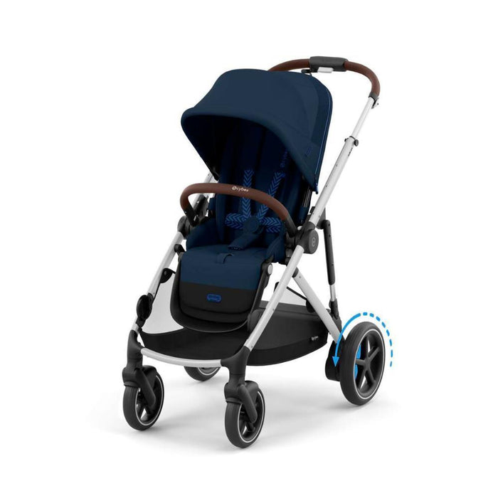 Cybex e-Gazelle S SLV Ocean Blue Stroller - Silver Chassis