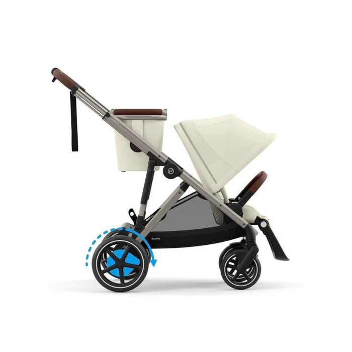 Cochecito Cybex e-Gazelle S TPE Seashell Beige - Chasis Taupe