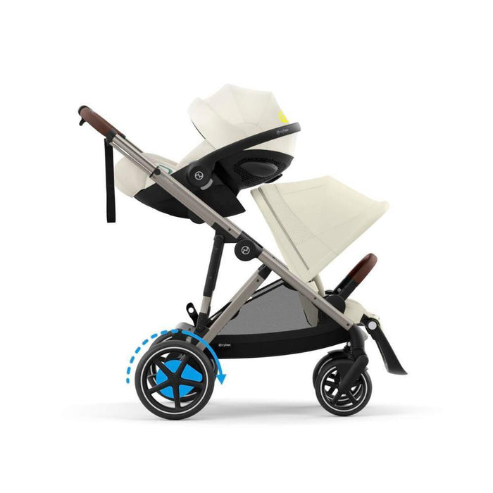 Cochecito Cybex e-Gazelle S TPE Seashell Beige - Chasis Taupe