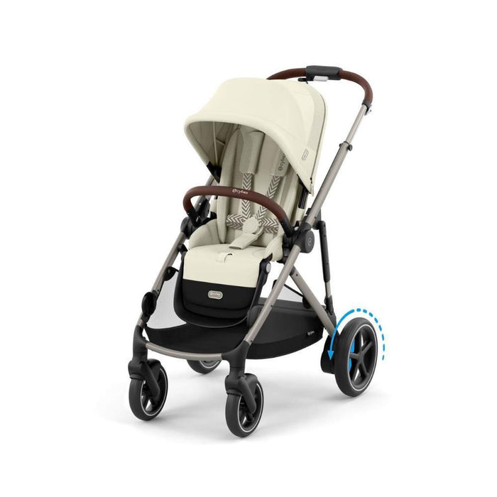 Cochecito Cybex e-Gazelle S TPE Seashell Beige - Chasis Taupe