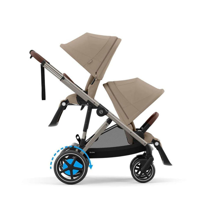 Carrinho Cybex e-Gazelle S TPE Almond Beige - Chassis Taupe