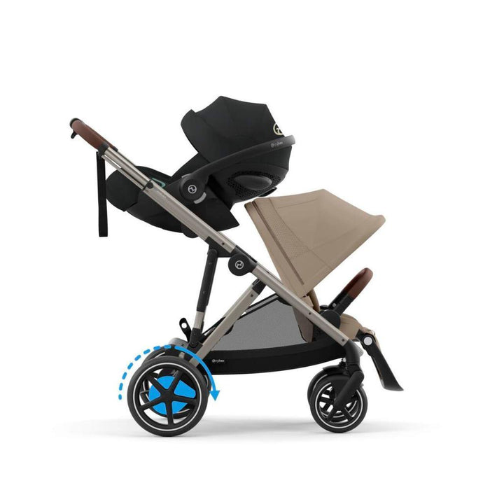 Carrinho Cybex e-Gazelle S TPE Almond Beige - Chassis Taupe