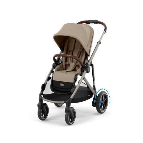 Cochecito Cybex e-Gazelle S TPE Almond Beige - Chasis Taupe