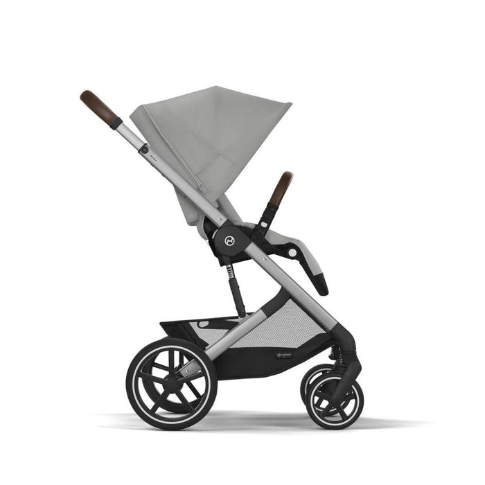 Carrinho Cybex Balios S Lux SLV B Stone Grey - Chassis Prateado