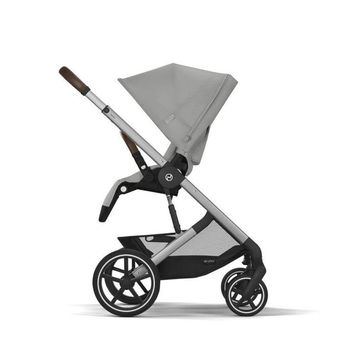 Carrinho Cybex Balios S Lux SLV B Stone Grey - Chassis Prateado