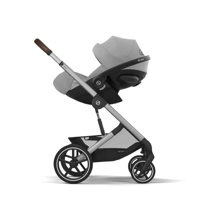 Carrinho Cybex Balios S Lux SLV B Stone Grey - Chassis Prateado