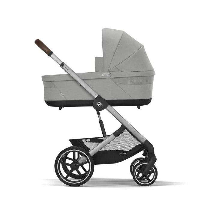 Carrinho Cybex Balios S Lux SLV B Stone Grey - Chassis Prateado