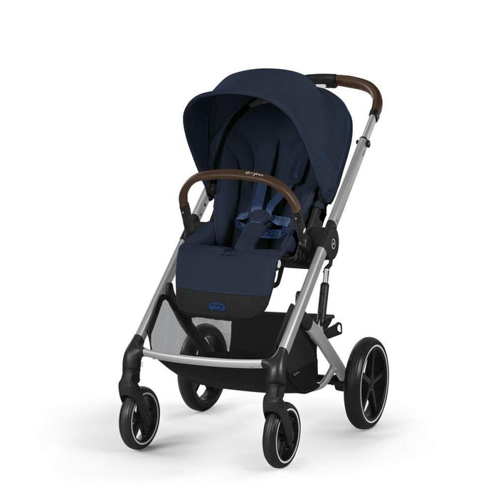 Carrinho Cybex Balios S Lux SLV Ocean Blue - Chassis Prateado