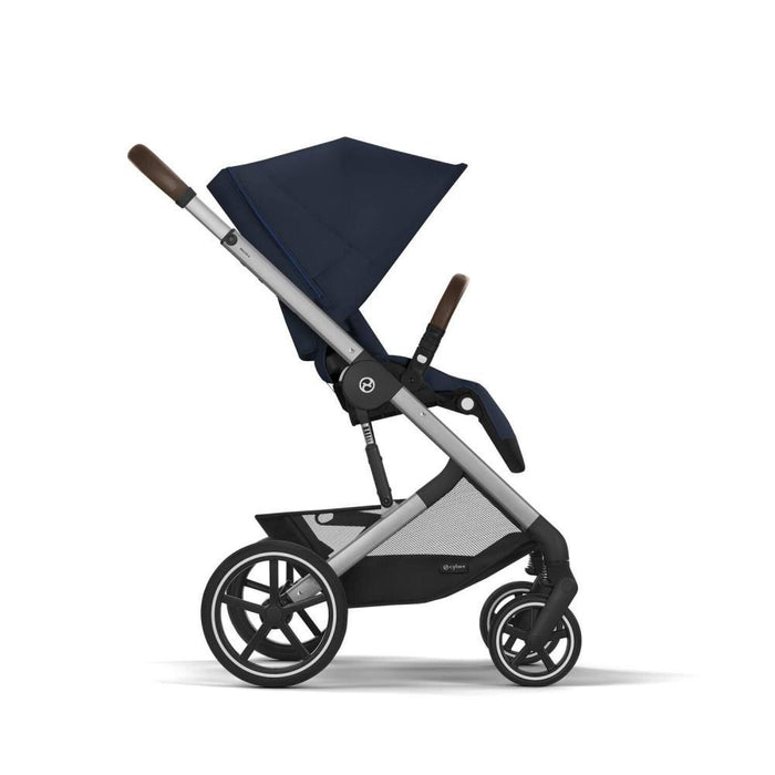 Carrinho Cybex Balios S Lux SLV Ocean Blue - Chassis Prateado