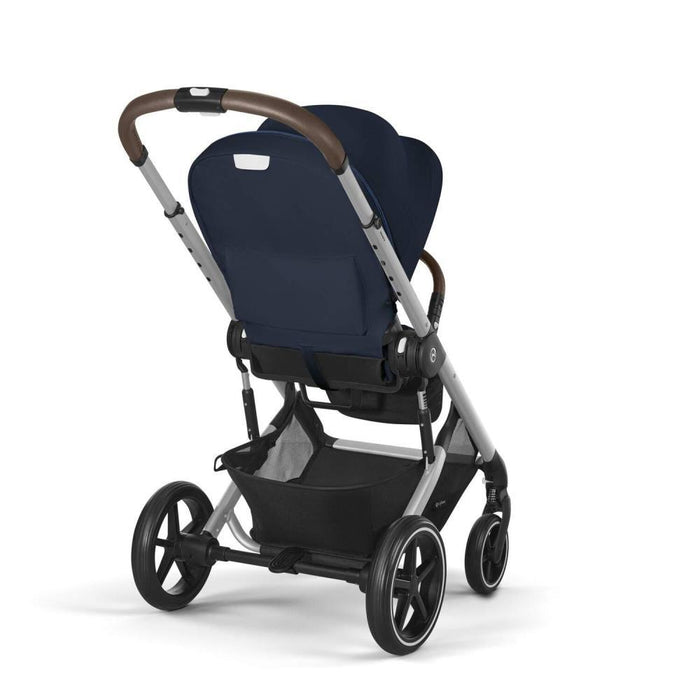 Carrinho Cybex Balios S Lux SLV Ocean Blue - Chassis Prateado